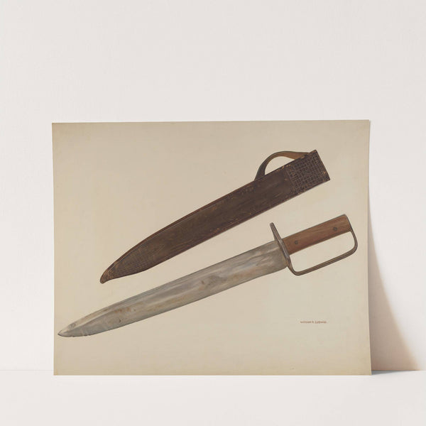 Trench Knife and Sheath by William Ludwig