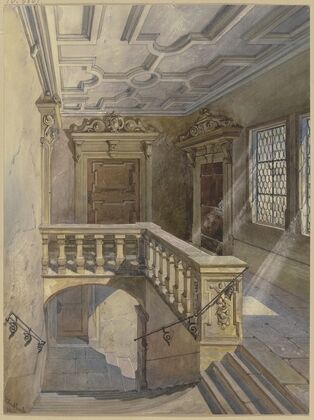 Treppe im Rathaus zu Würzburg