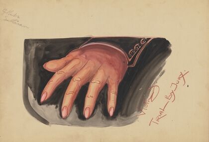 Trial By Jury: Drawing of a Hand (1934-1943) — size preview