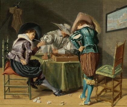 Tric-Trac Players In An Interior