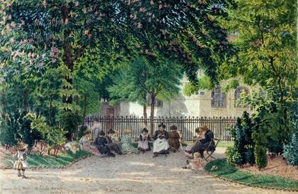 Tricoteuses au square de la mairie 14ème arrondissement en mai 1918