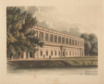 Trinity Library. From St. John’s Gardens. (1814)
