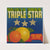Triple Star Brand Citrus Label (1930-1950)