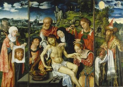Tripytych with the Lamentation