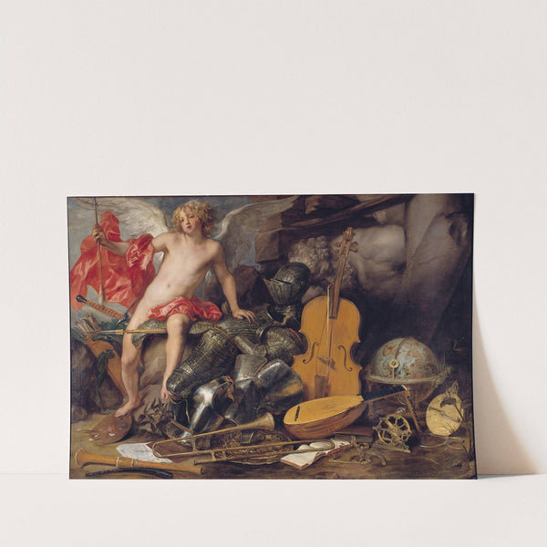 Triumphant Cupid among Emblems of Art and War by Thomas Willeboirts Bosschaert