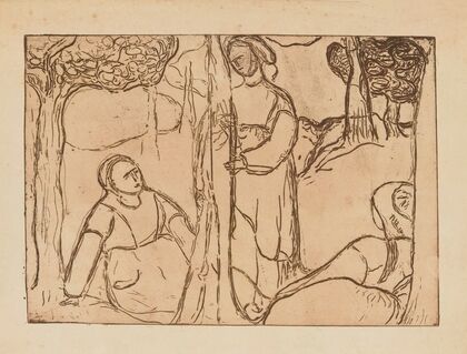 Trois bretonnes se reposant après le travail (1893-1894)