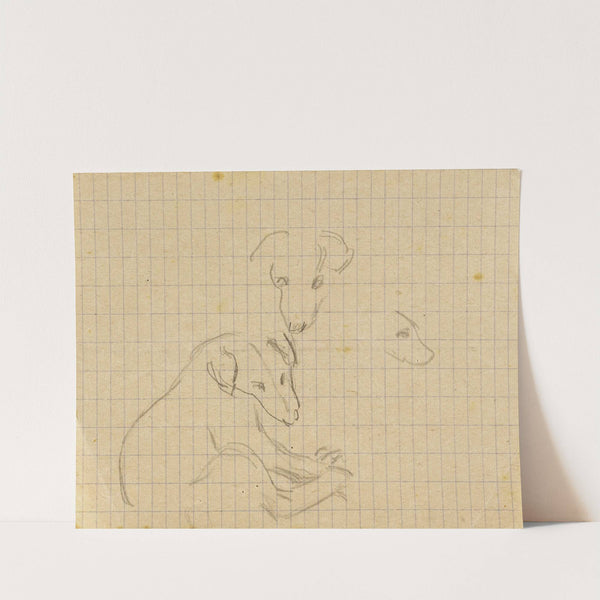 Trois études de chien by Arthur-Joseph Gueniot