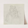 Trois femmes assises et contemplatives en longues robes (1850-1860) by Anaïs Colin-Toudouze