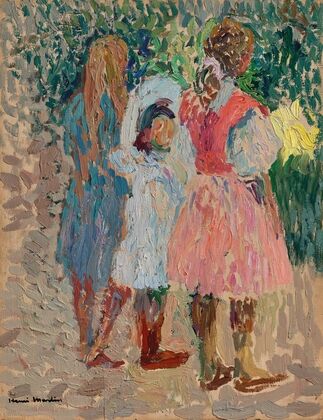 Trois petites filles au jardin, un matin d’Ã©tÃ©