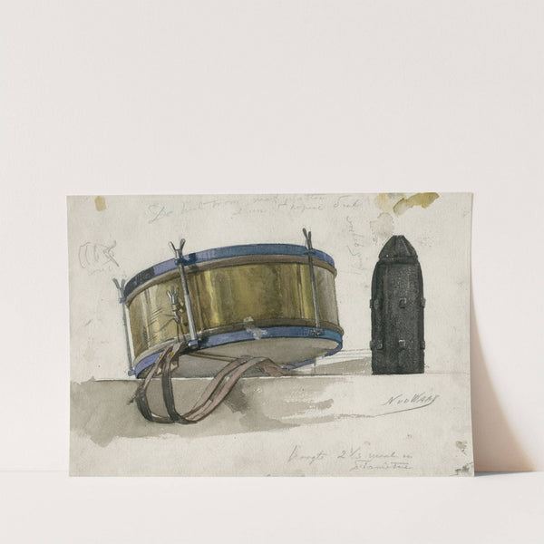 Trommel en een granaat by Nicolaas van der Waay