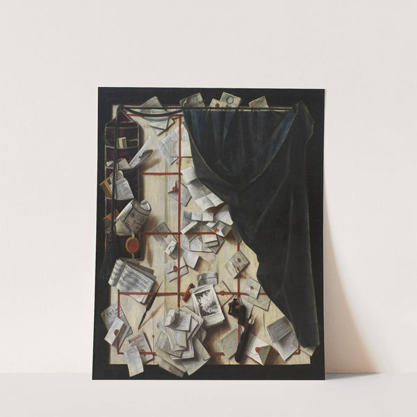 Trompe L&#039;oeil. Board Partition With Letter Rack And Music Book by Cornelius Norbertus Gijsbrechts