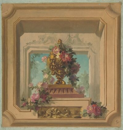 Trompe l’oeil design for a ceiling (19th Century)