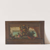 Trompe l’oeil design of birds and flowers (19th Century) by Jules-Edmond-Charles Lachaise