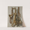 Trompe l&#039;œil of a hare, hunting horn and hunting satchel by Jacob Biltius