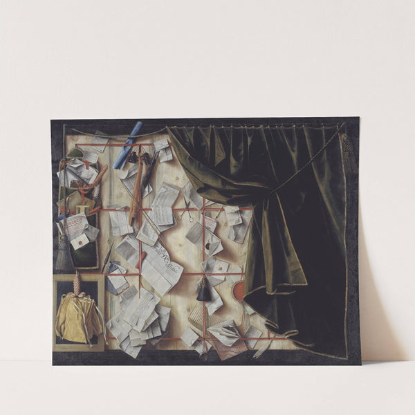 Trompe L&#039;oeil Of A Letter Rack With Proclamation By Frederik III by Cornelius Norbertus Gijsbrechts