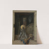 Trompe l&#039;oeil of an open cupboard with precious vessels by Cornelius Norbertus Gijsbrechts