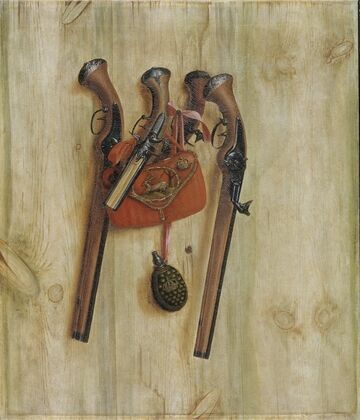 Trompe L’oeil With Pistols