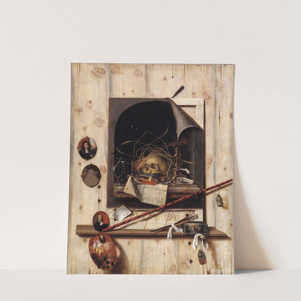 Trompe L&#039;oeil With Studio Wall And Vanitas Still Life by Cornelius Norbertus Gijsbrechts