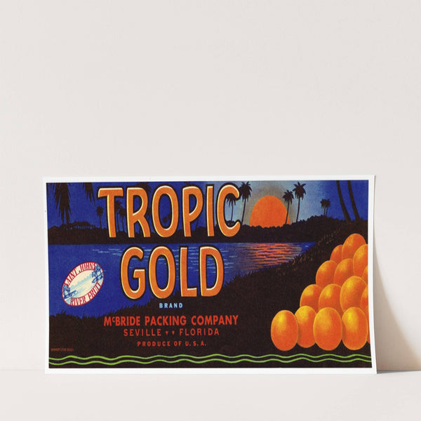 Tropic Gold Brand Orange Label (1930s)