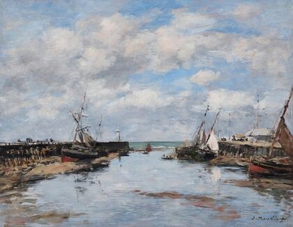 Trouville, les jetées, marée basse (1890)