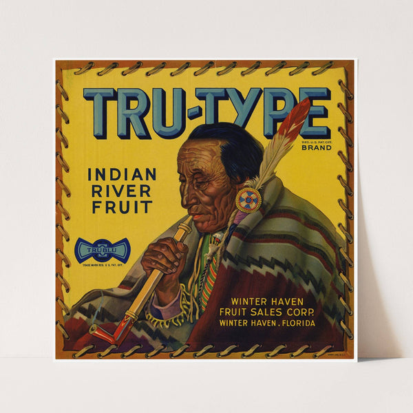 Tru-Type Brand Fruit Label (1936)
