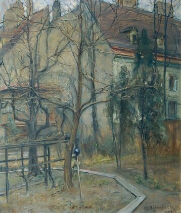 Trüber Wintertag (Blick aus meinem Atelierfenster) — size preview