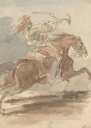 Trumpeter on Galloping Horse