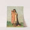 Tsee-Moúnt, Great Wonder, Carrying Her Baby In Her Robe by George Catlin