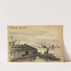 Tugboat at dock by Victor Alfred Lundy