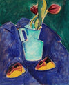 Tulips in a Green Vase