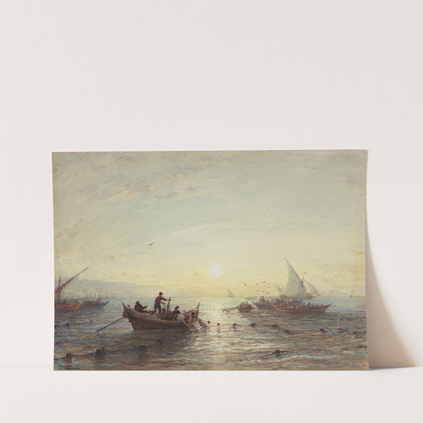 Tuna Fishing at Sunrise off the Coast near Marseilles (1860s) by Félix Ziem