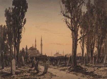Turkish Cemetary. Scutari