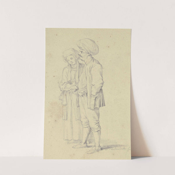 Turkish couple by Daniel Nikolaus Chodowiecki