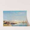 Turks waiting at a quay on the Bosphourus, Istanbul by Henri Duvieux