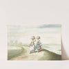 Twee boerenvrouwen lopend in een landschap by Gesina ter Borch