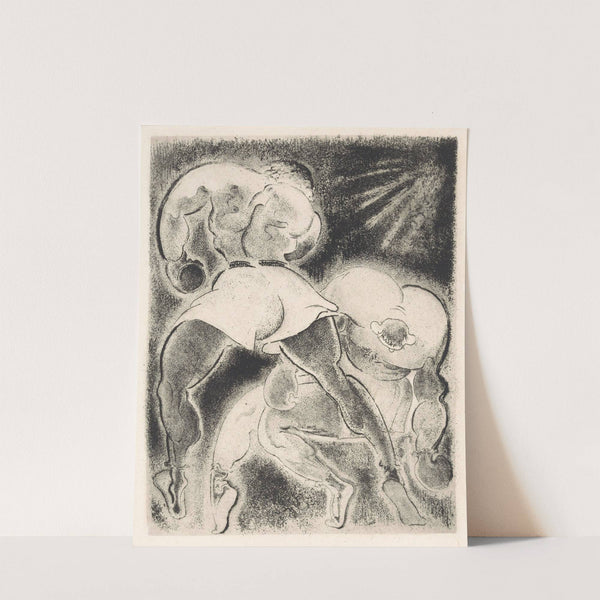 Twee boksende mannen by Willem Retera