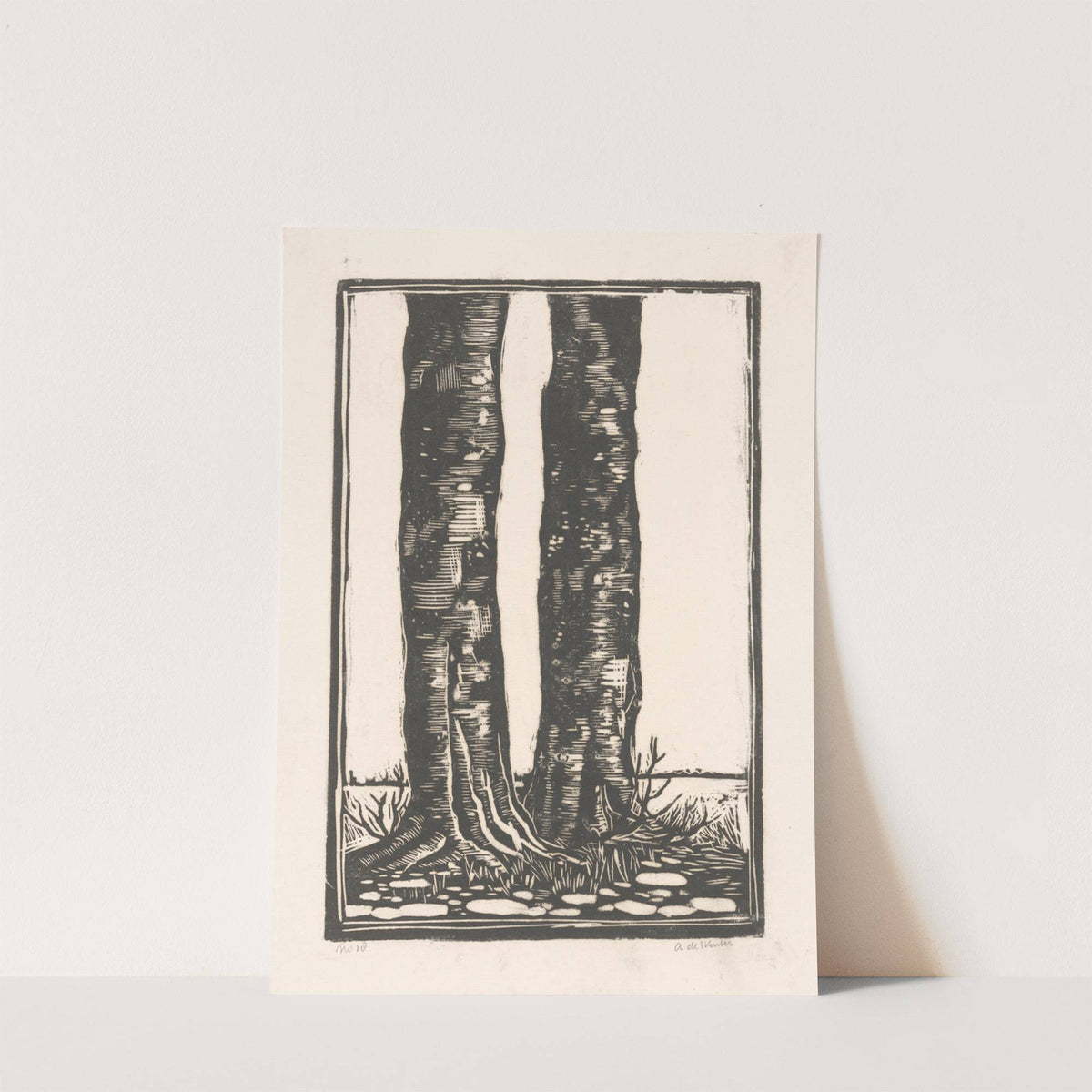 Twee boomstammen by Janus de Winter
