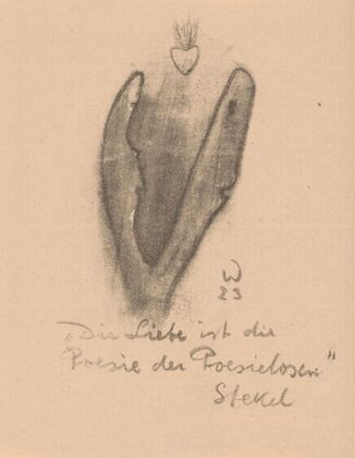 Twee geabstraheerde hoofden en een heilig hart (1923)