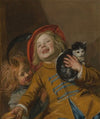 Twee kinderen met een kat  (1630)