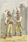 Twee Oosterse militairen met tulbanden (1807)