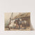 Twee paarden staand voor een stal by Wouterus Verschuur