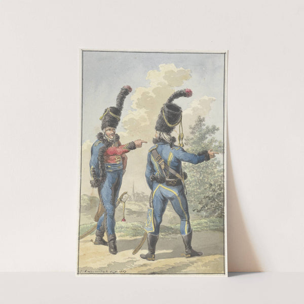 Twee staande militairen (1807) by Jan Anthonie Langendijk
