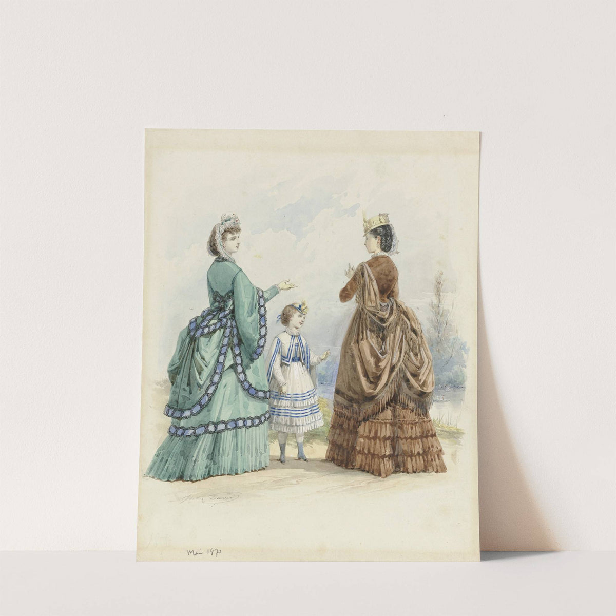 Twee vrouwen en een meisje by Jules David