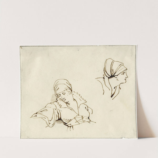 Tweemaal vrouwenhoofd by David Humbert de Superville