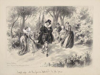 Twelfth night, Mr. Ben Greet as Malvolio [act III, scene 1, The Royal Naval School, August 6, 1898 (1898)