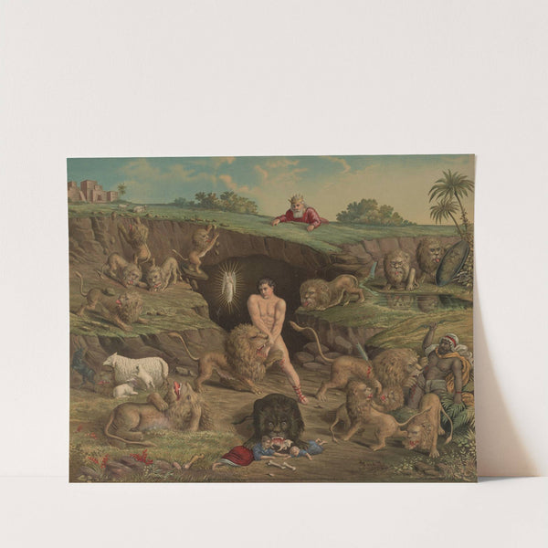 Twelve Temptations &#8211; Daniel in the Lions&#8217; Den (1877) by John H. Bufford'''s &amp; Sons