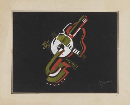 Two-A-Day: Sketch no. 1 (Music-Themed Back Drop) (1934-1943)