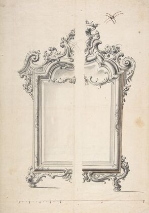 Two Alternative Designs for a Mirror or Screen with Family Coat of Arms