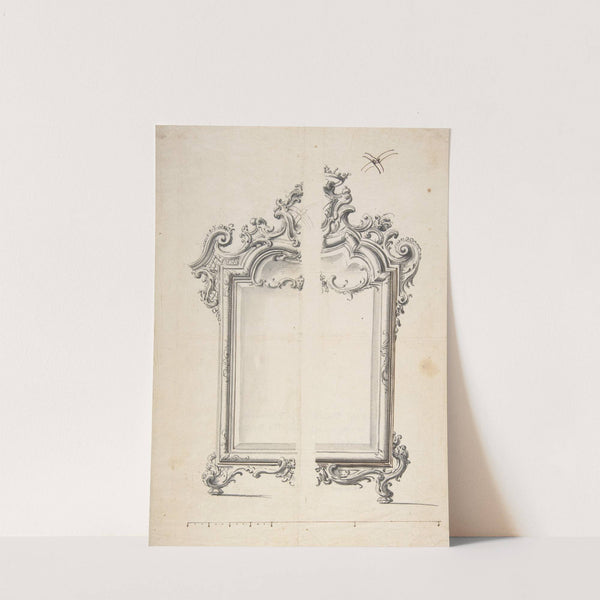 Two Alternative Designs for a Mirror or Screen with Family Coat of Arms by Giovanni Battista Natali III