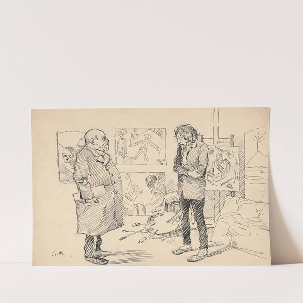 Two Art Critics by Gustáv Mallý